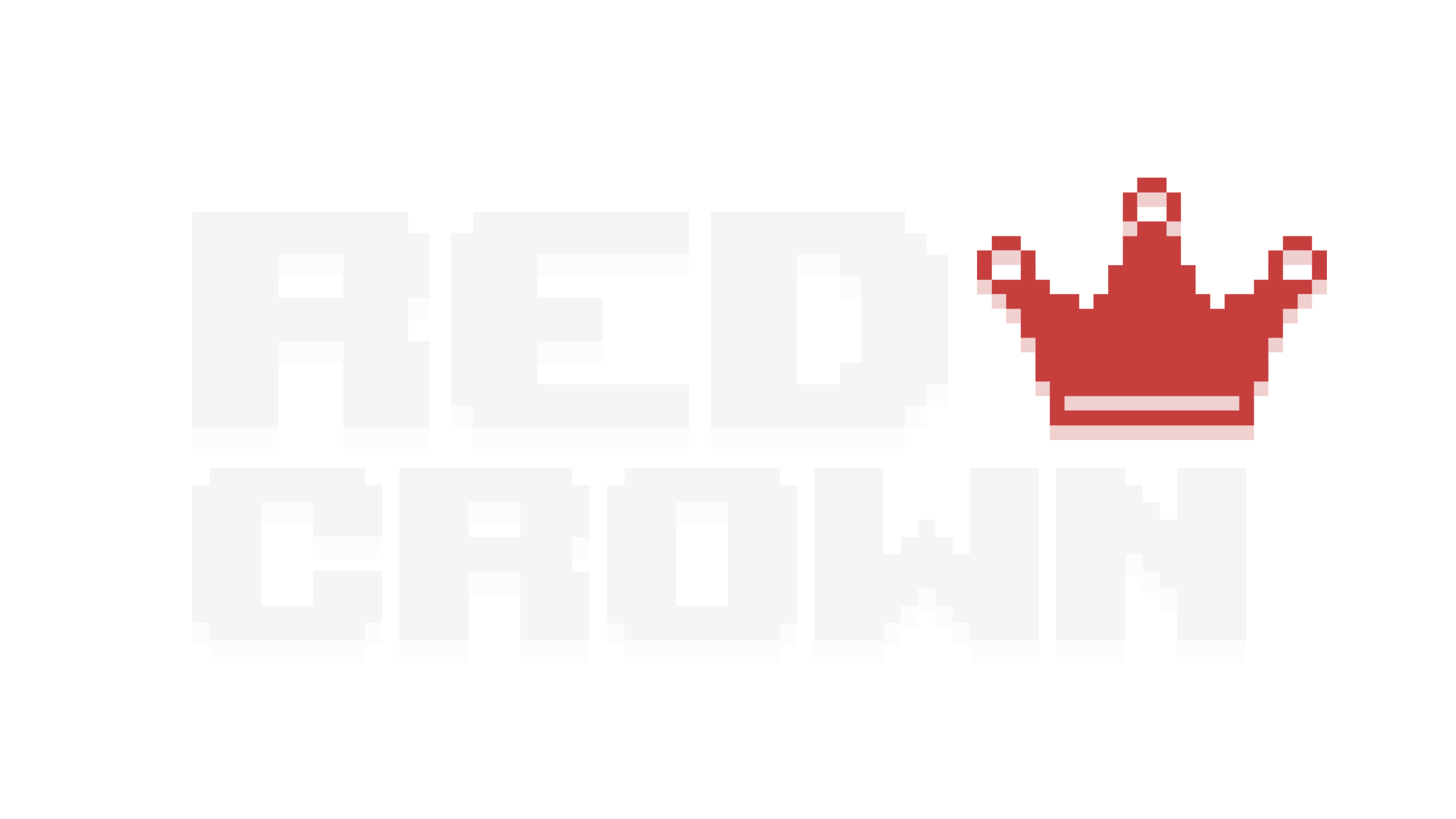 Red crown logo on a white background